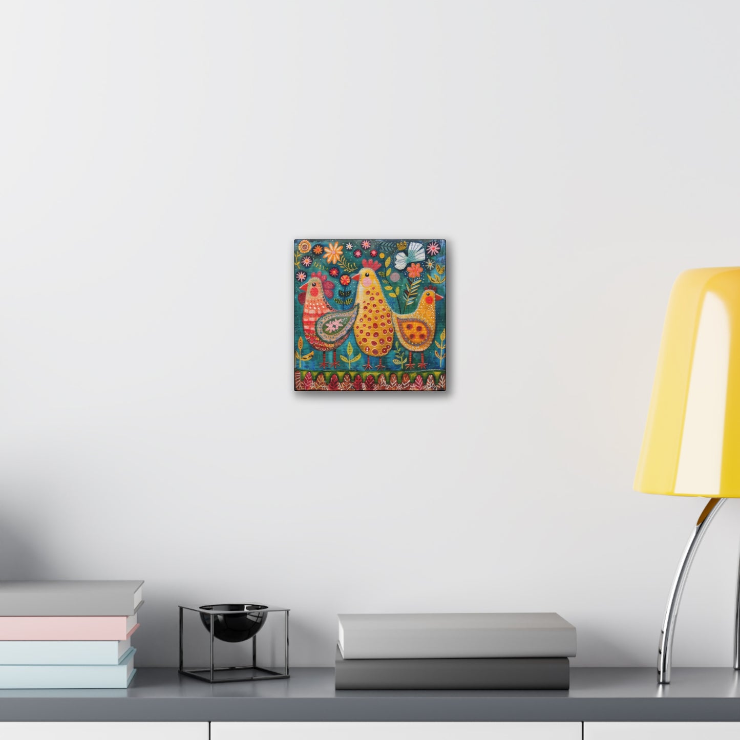 Chickens - Canvas Stretched, 0.75" - Canvas Stretched, 0.75"