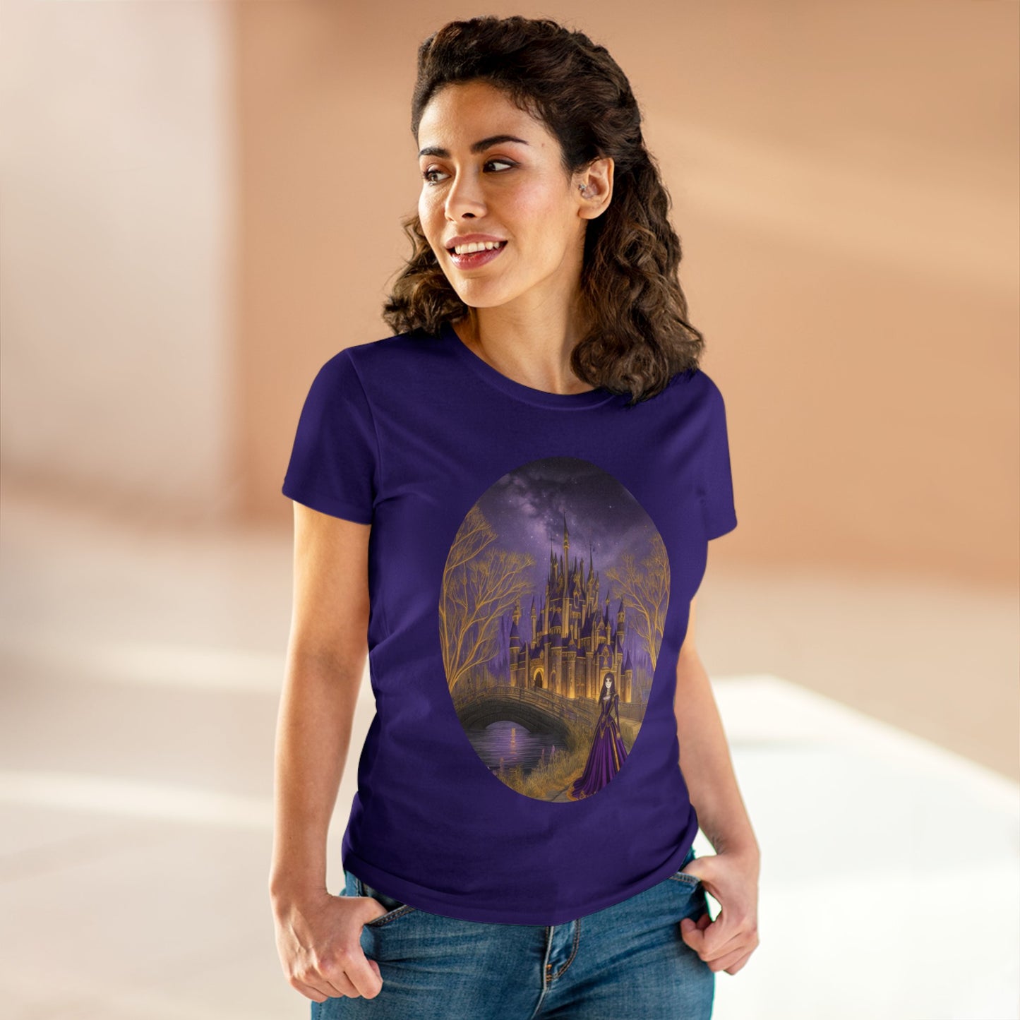 The Purple Castle - Fantasy - Women's Midweight Cotton Tee