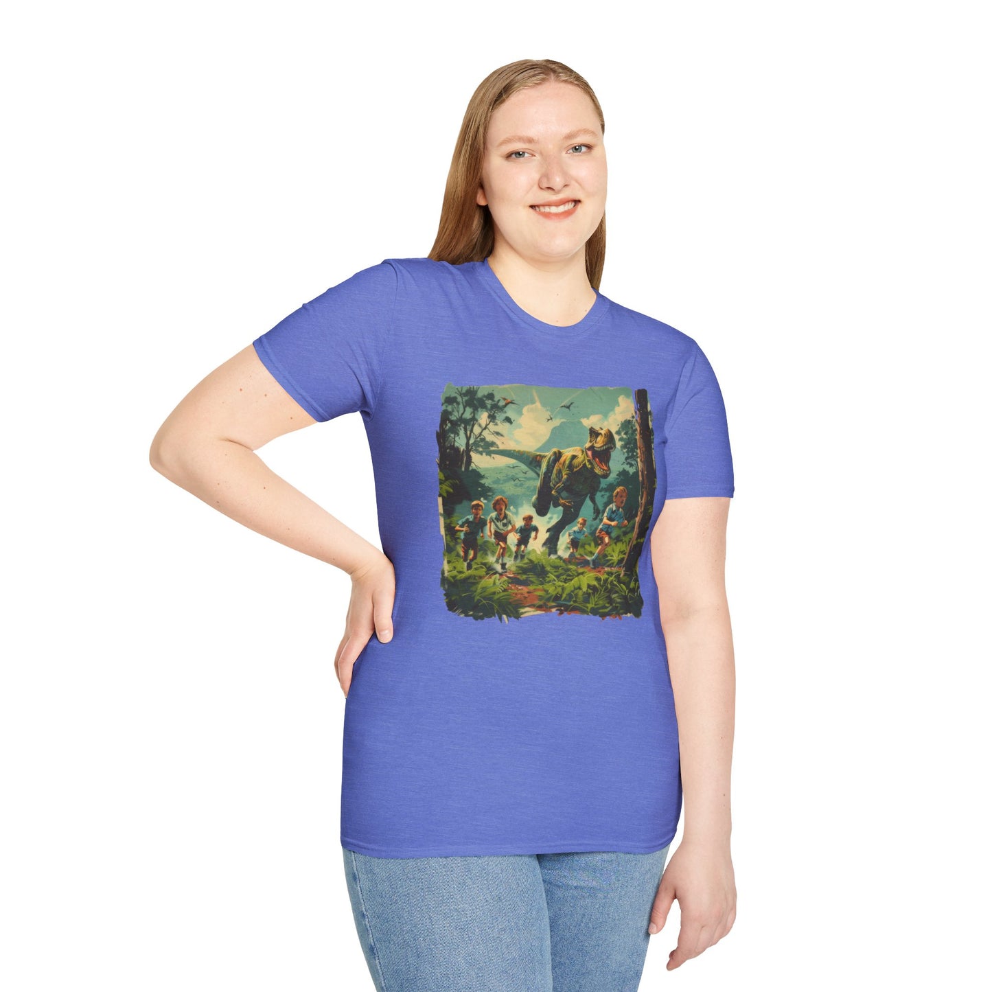 Dinosaur Chase - Unisex Softstyle T-Shirt