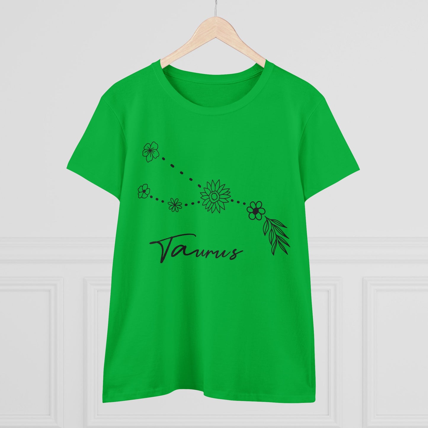 Flower Constellation - Taurus - Astrology - Women's Midweight Cotton Tee