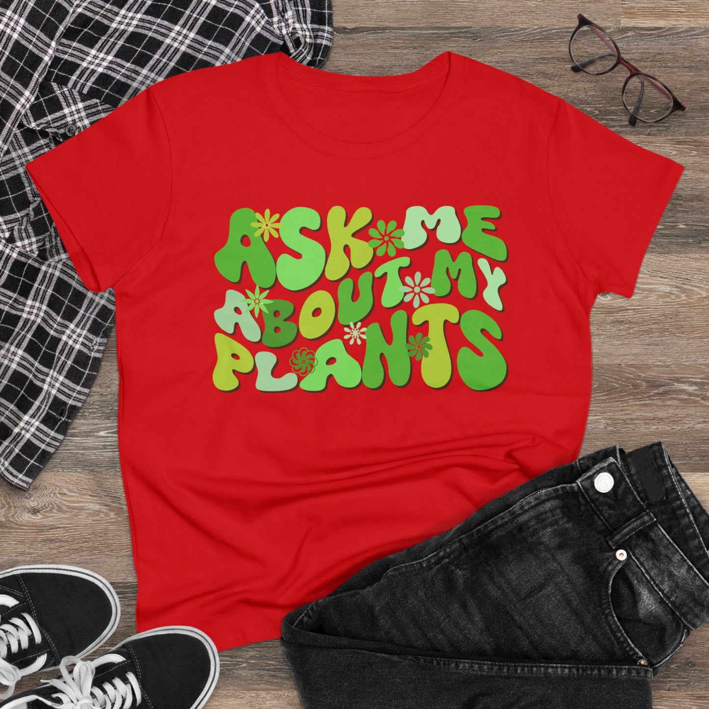 Ask Me About My Plants - Gardening - Women's Midweight Cotton Tee