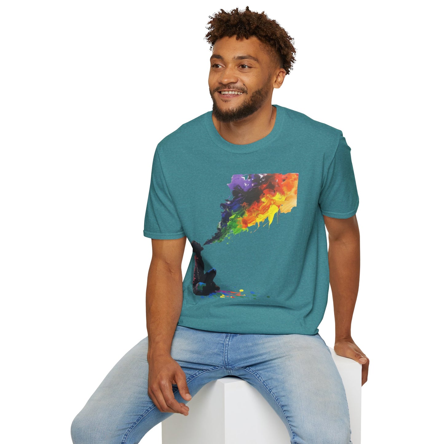 Rainbow Breath - Unisex Softstyle T-Shirt