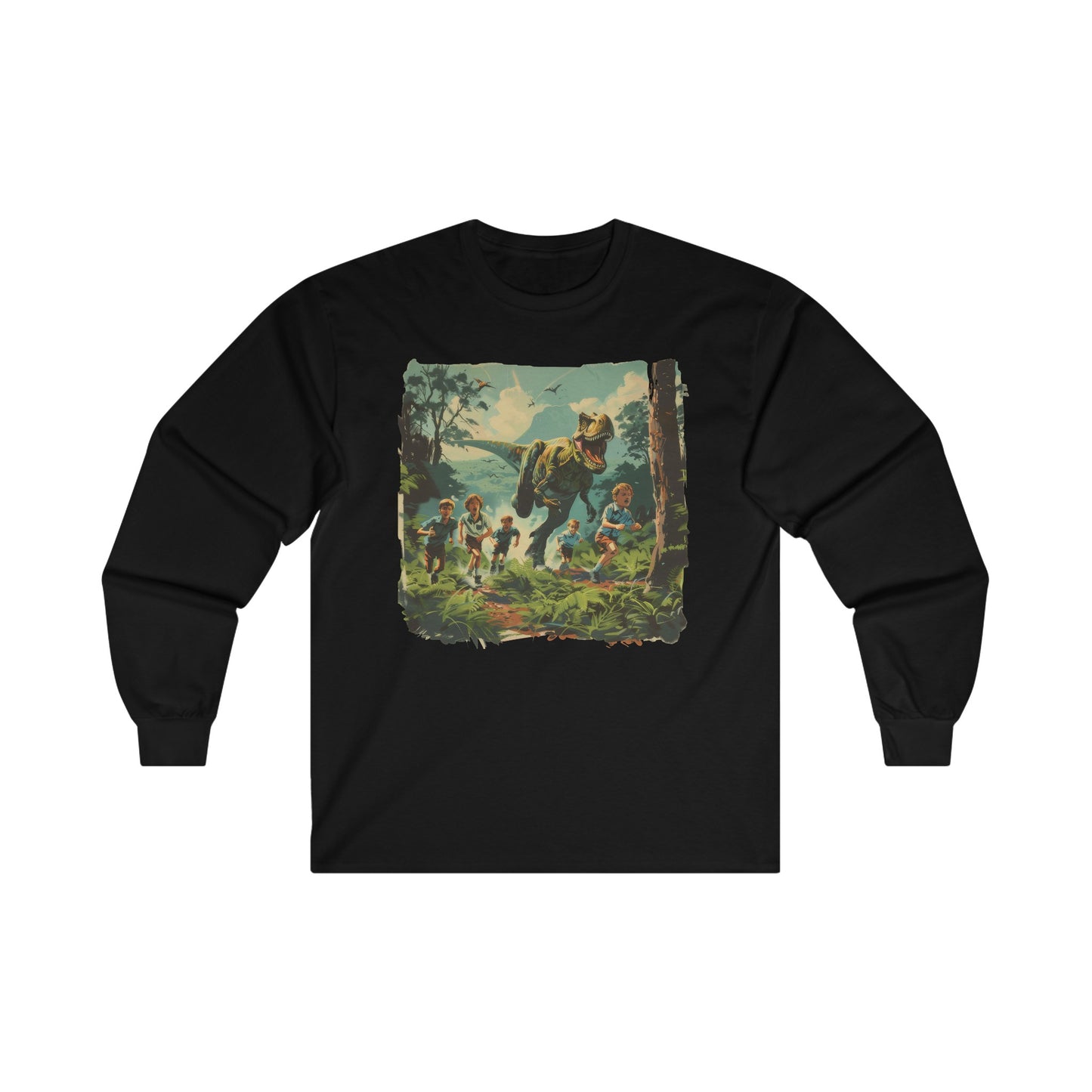 Dinosaur Chase - Unisex Ultra Cotton Long Sleeve Tee