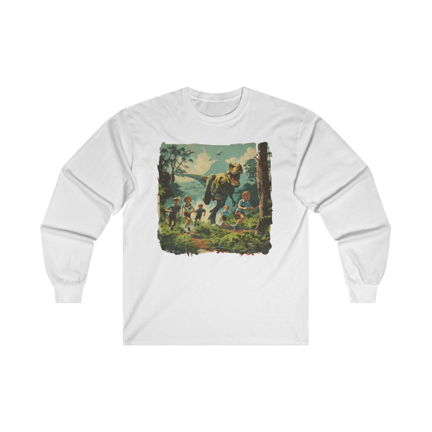 Dinosaur Chase - Unisex Ultra Cotton Long Sleeve Tee