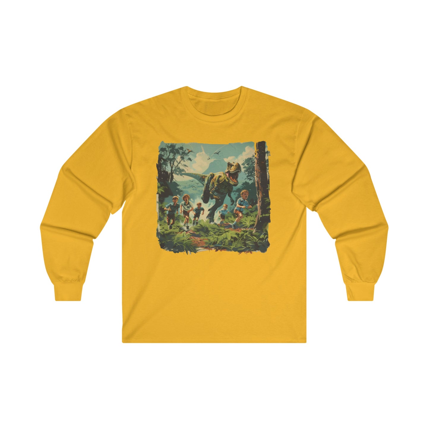 Dinosaur Chase - Unisex Ultra Cotton Long Sleeve Tee