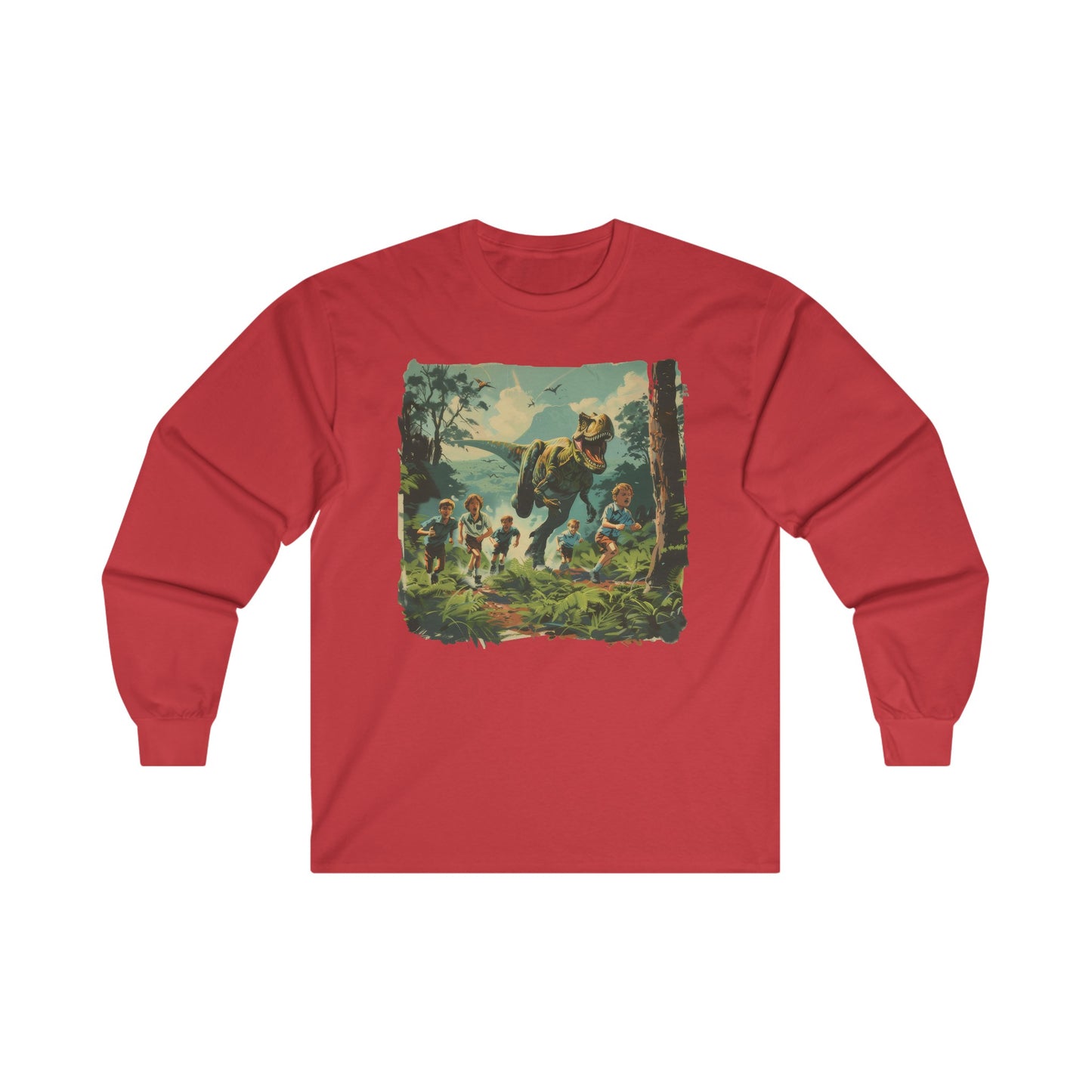 Dinosaur Chase - Unisex Ultra Cotton Long Sleeve Tee