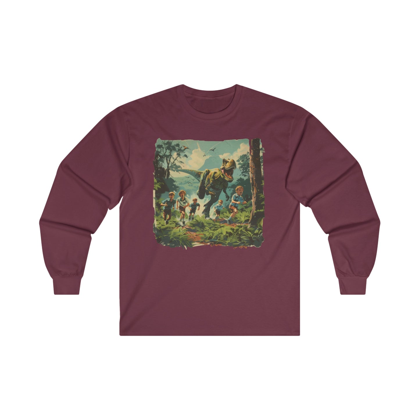 Dinosaur Chase - Unisex Ultra Cotton Long Sleeve Tee