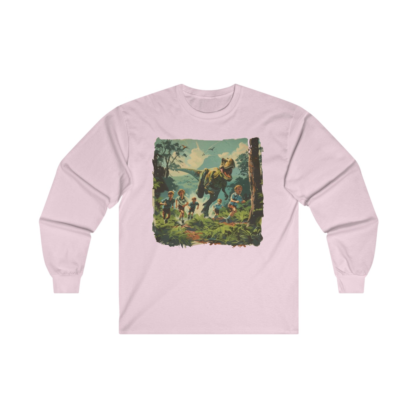 Dinosaur Chase - Unisex Ultra Cotton Long Sleeve Tee