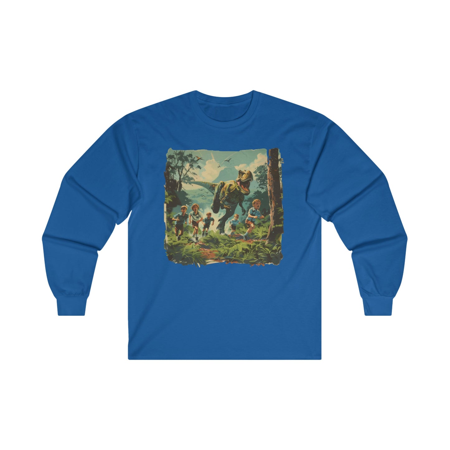 Dinosaur Chase - Unisex Ultra Cotton Long Sleeve Tee