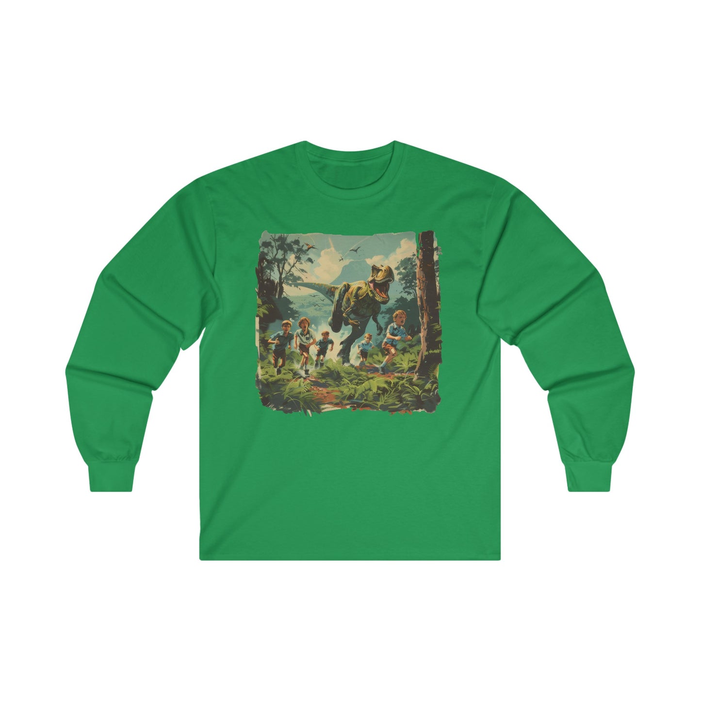 Dinosaur Chase - Unisex Ultra Cotton Long Sleeve Tee