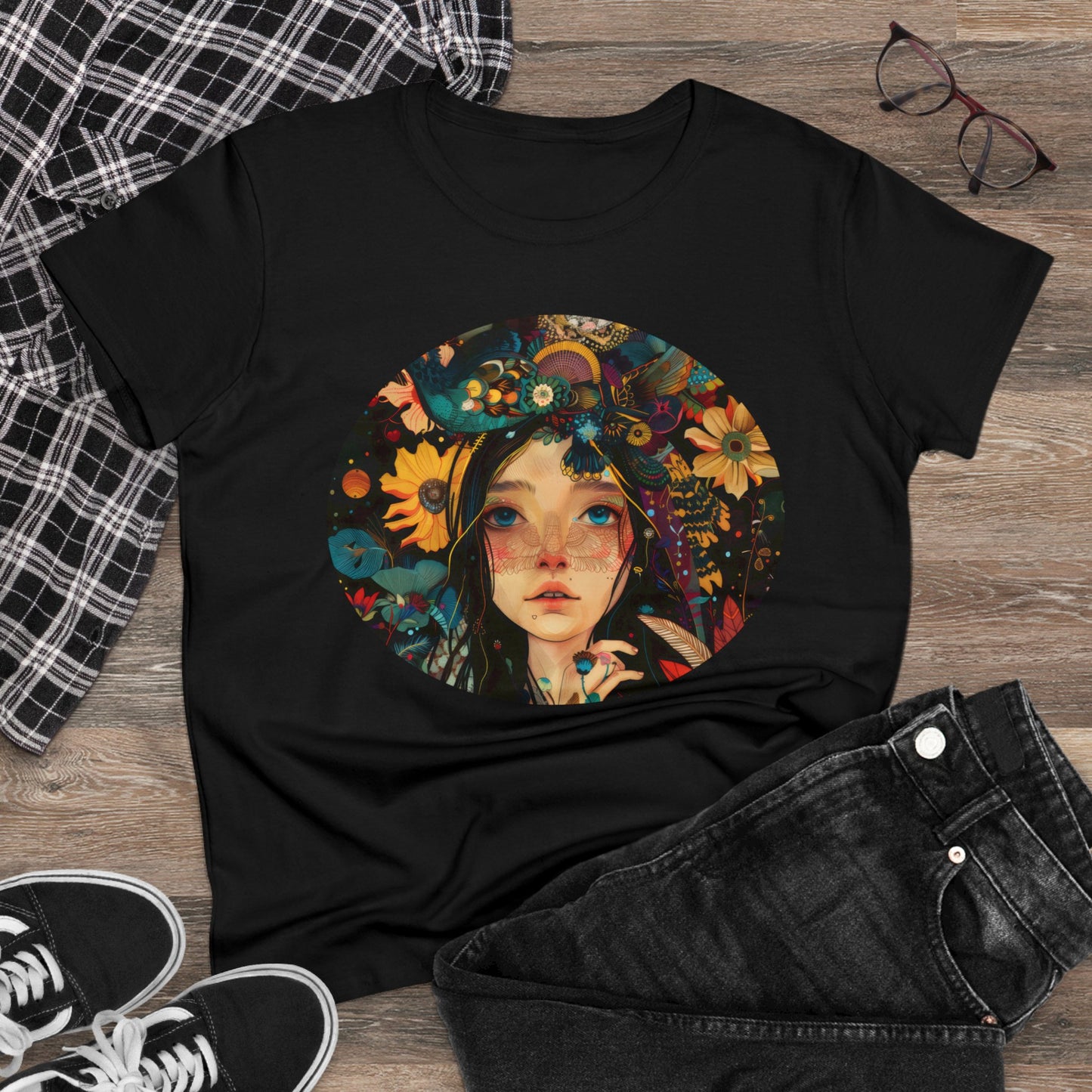 Flower Girl - Women's Midweight Cotton Tee