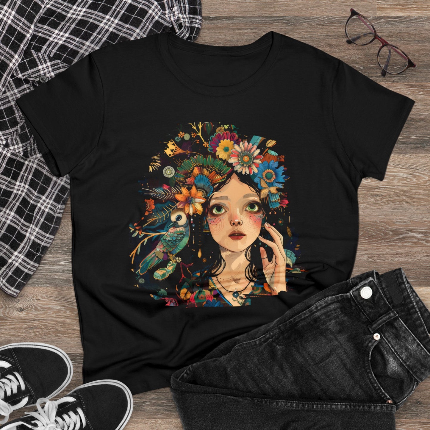 Flower Girl - Women's Midweight Cotton Tee