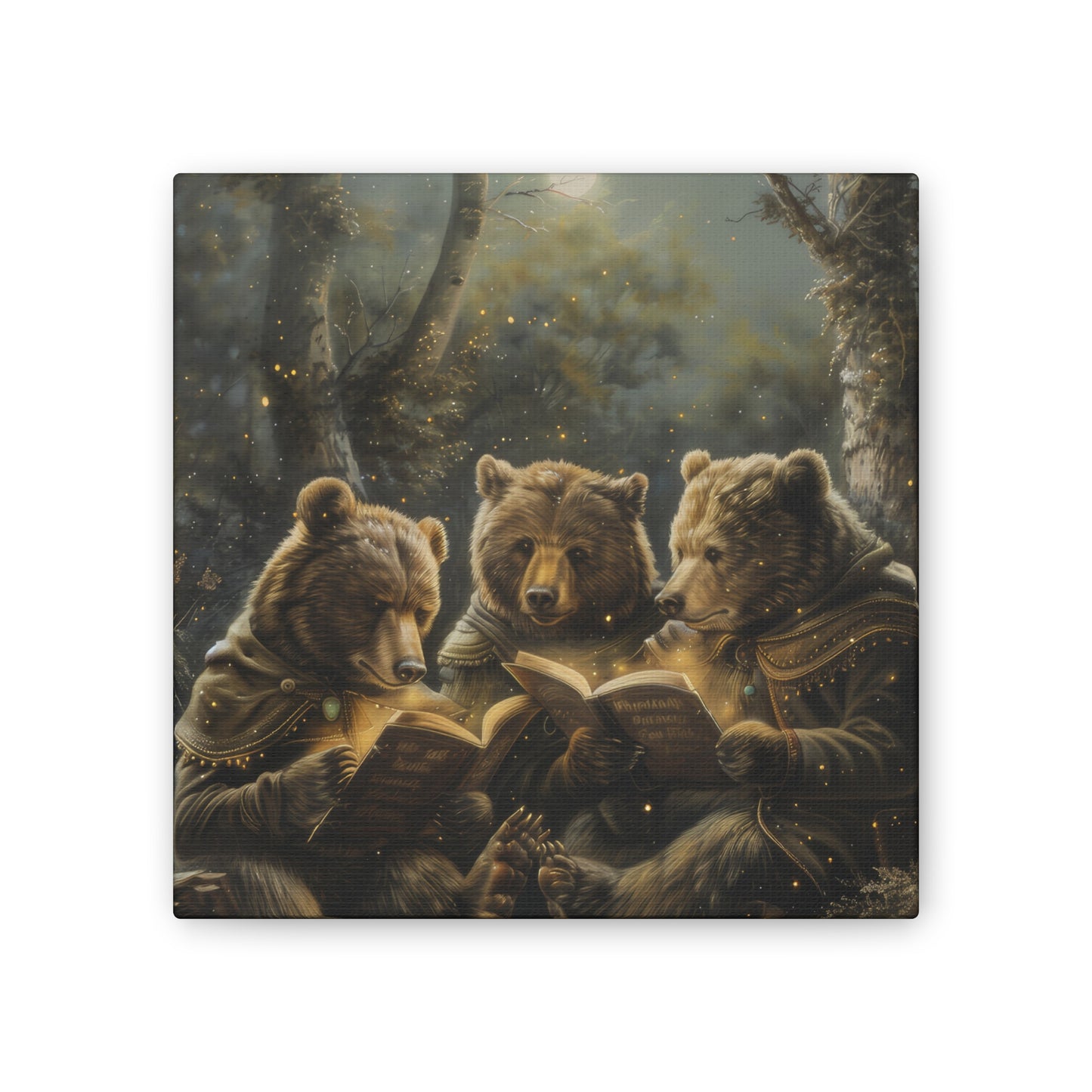 Camping Bears - Canvas Stretched, 0.75" - Canvas Stretched, 0.75"