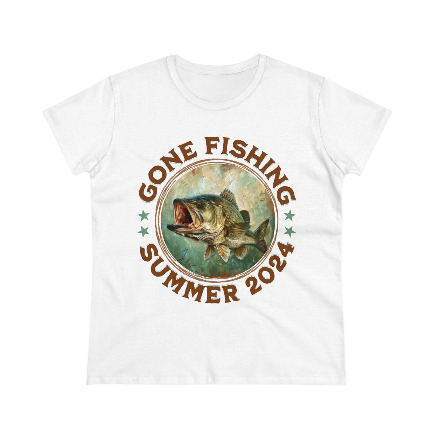 Gone Fishing - Women's Midweight Cotton Tee