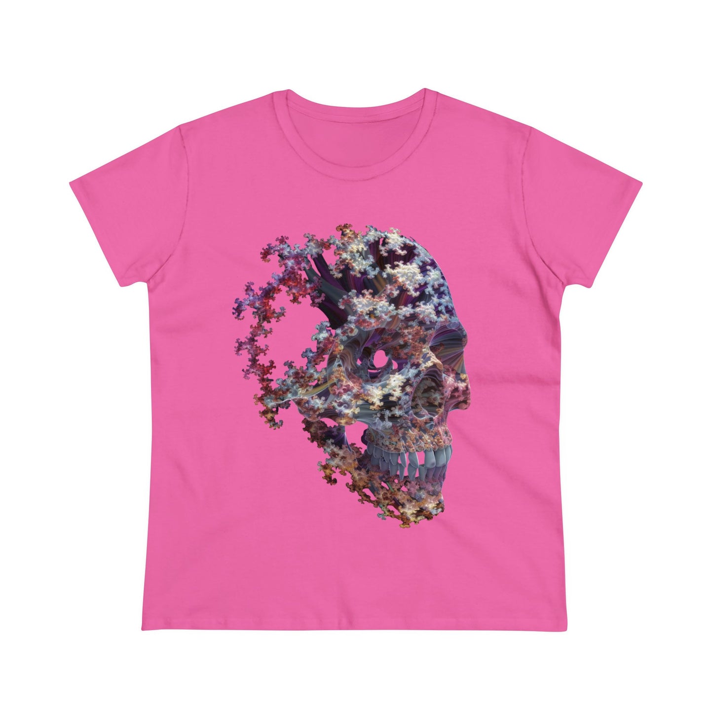 Fractal Skull - Women's Midweight Cotton Tee