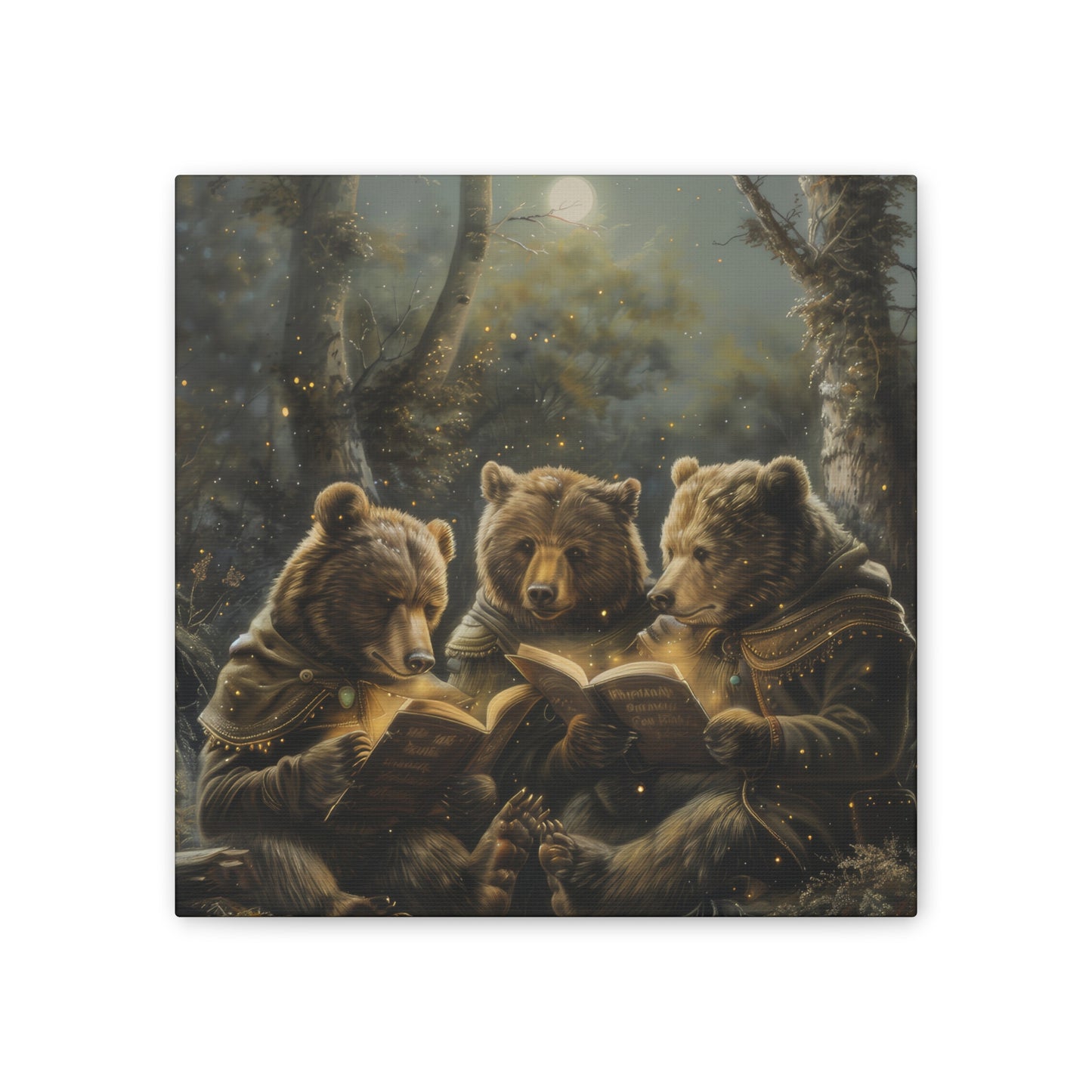 Camping Bears - Canvas Stretched, 0.75" - Canvas Stretched, 0.75"