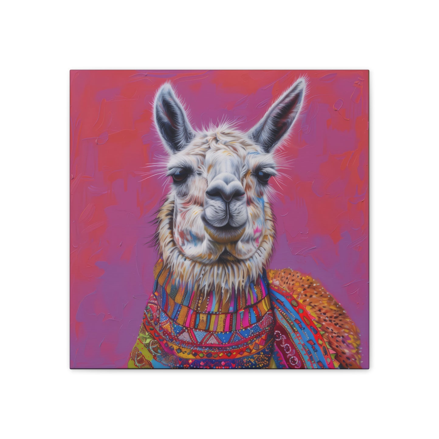 Llama - Canvas Stretched, 0.75"