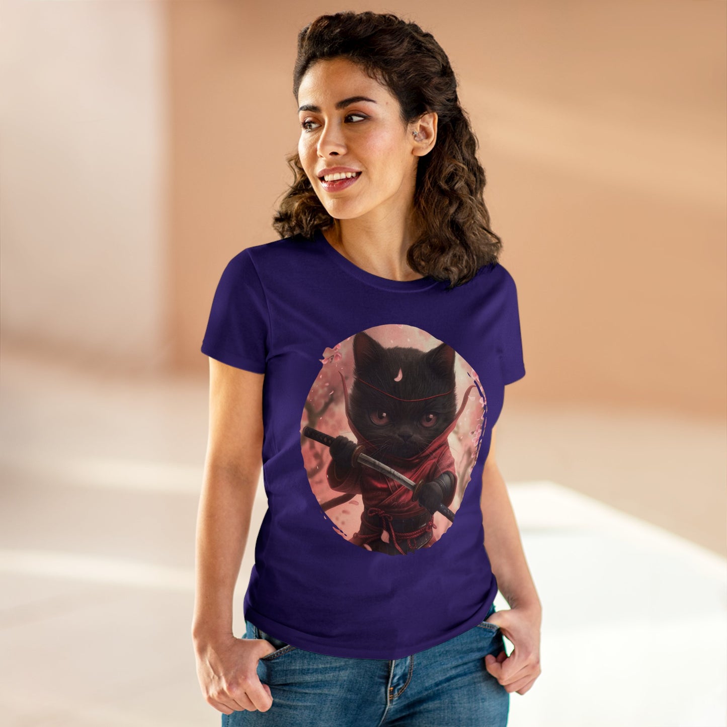 Ninja Kitty - Women's Midweight Cotton Tee