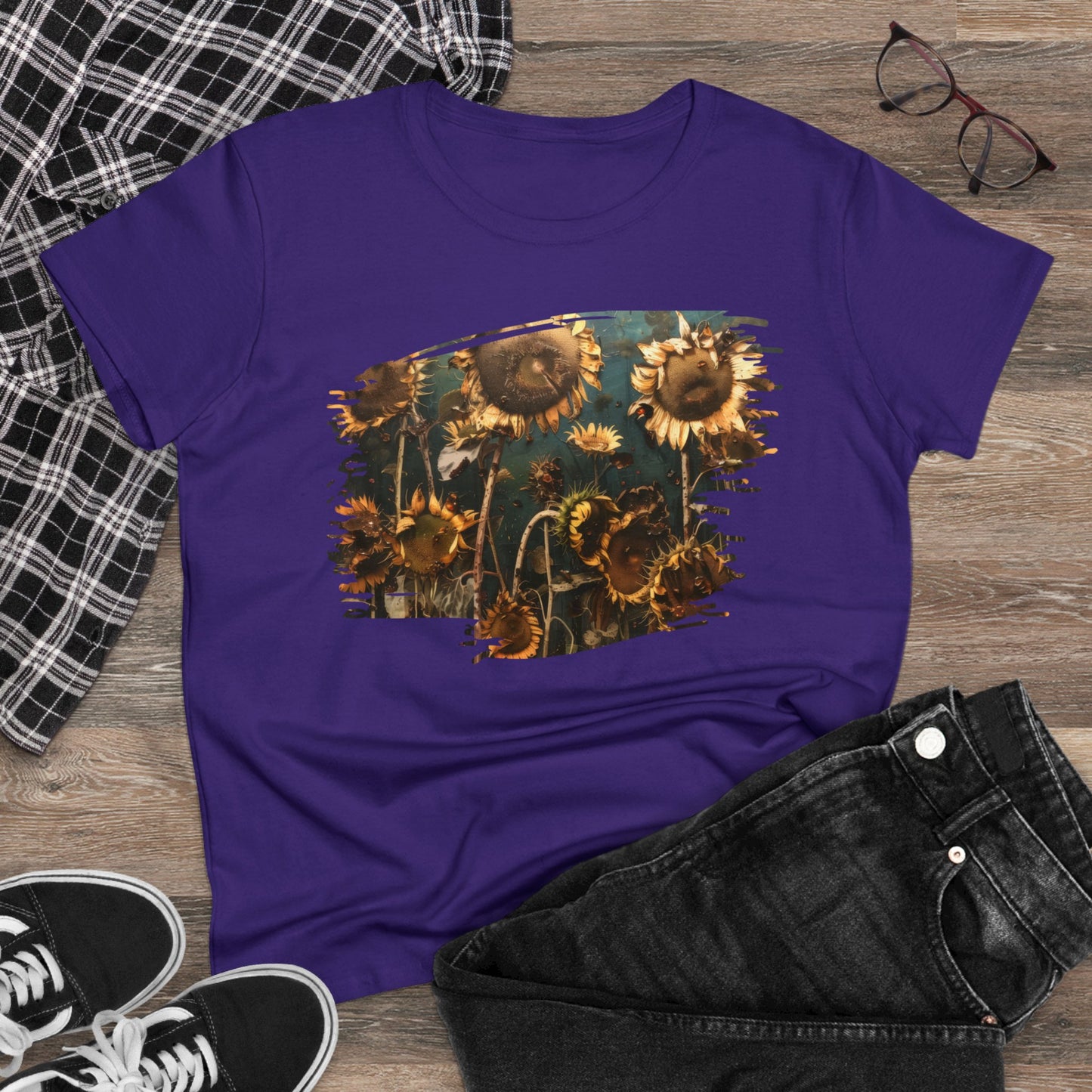 Sunflowers Wilting - Women's Midweight Cotton Tee