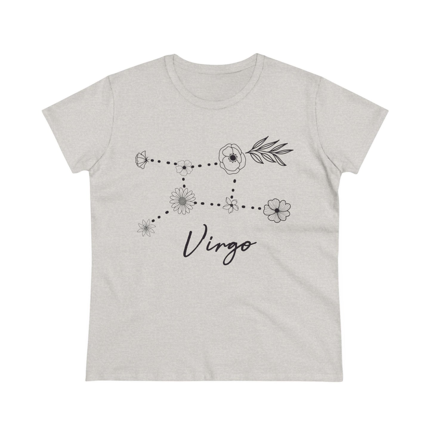 Flower Constellation - Virgo - Astrology - Women's Midweight Cotton Tee