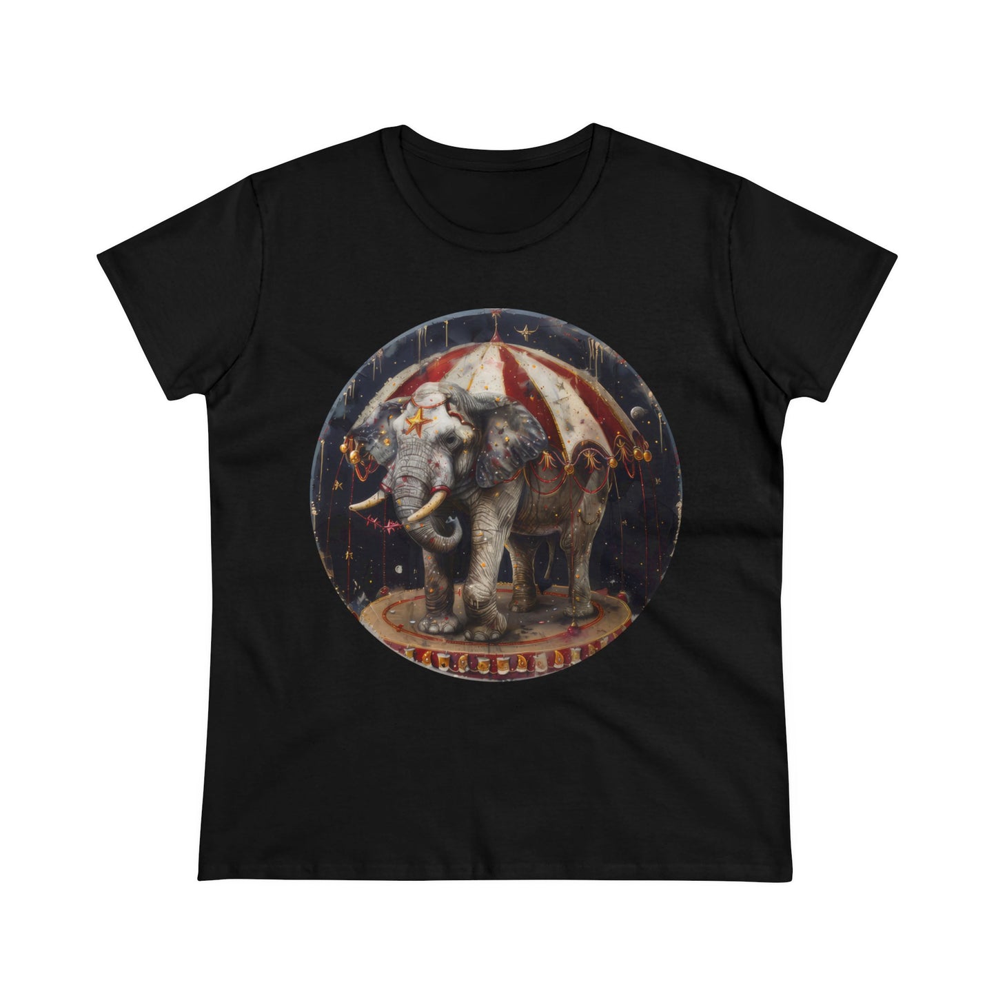 Circus Elephant - Women's Midweight Cotton Tee