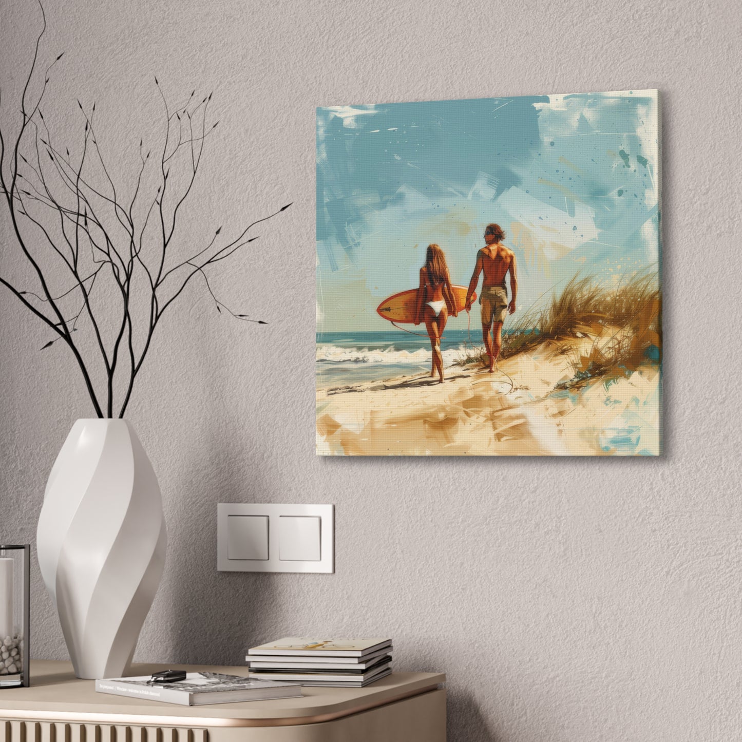 Beach and Surf  - Canvas Stretched, 0.75"