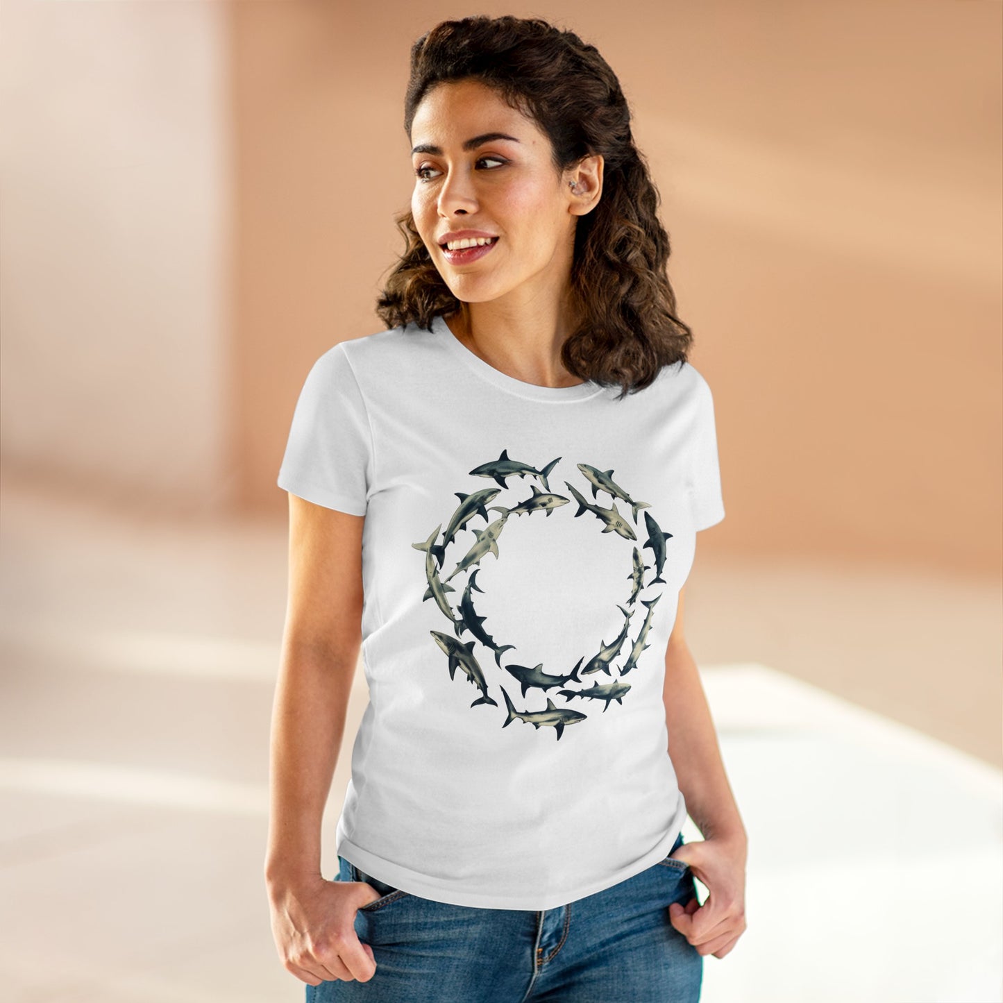 Sharks - Women's Midweight Cotton Tee