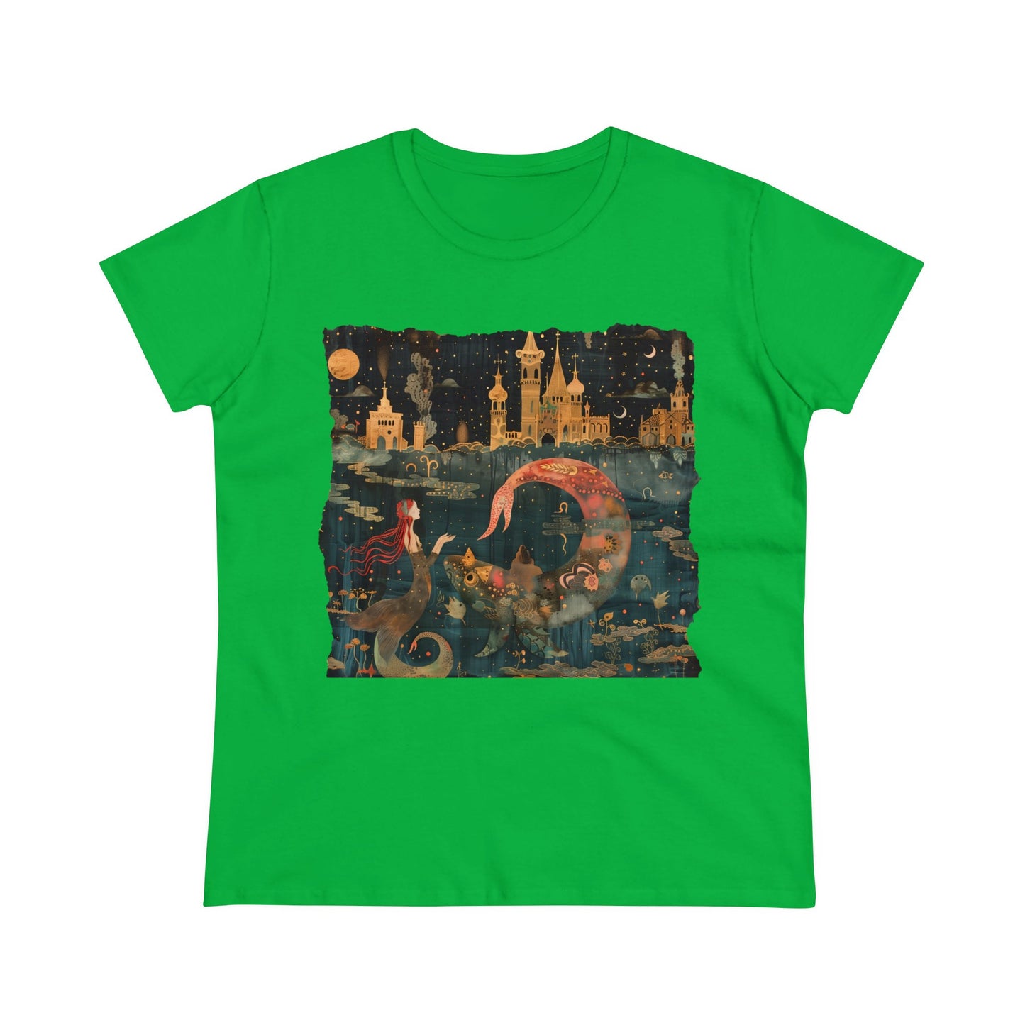 Mermaid - Fantasy - Women's Midweight Cotton Tee