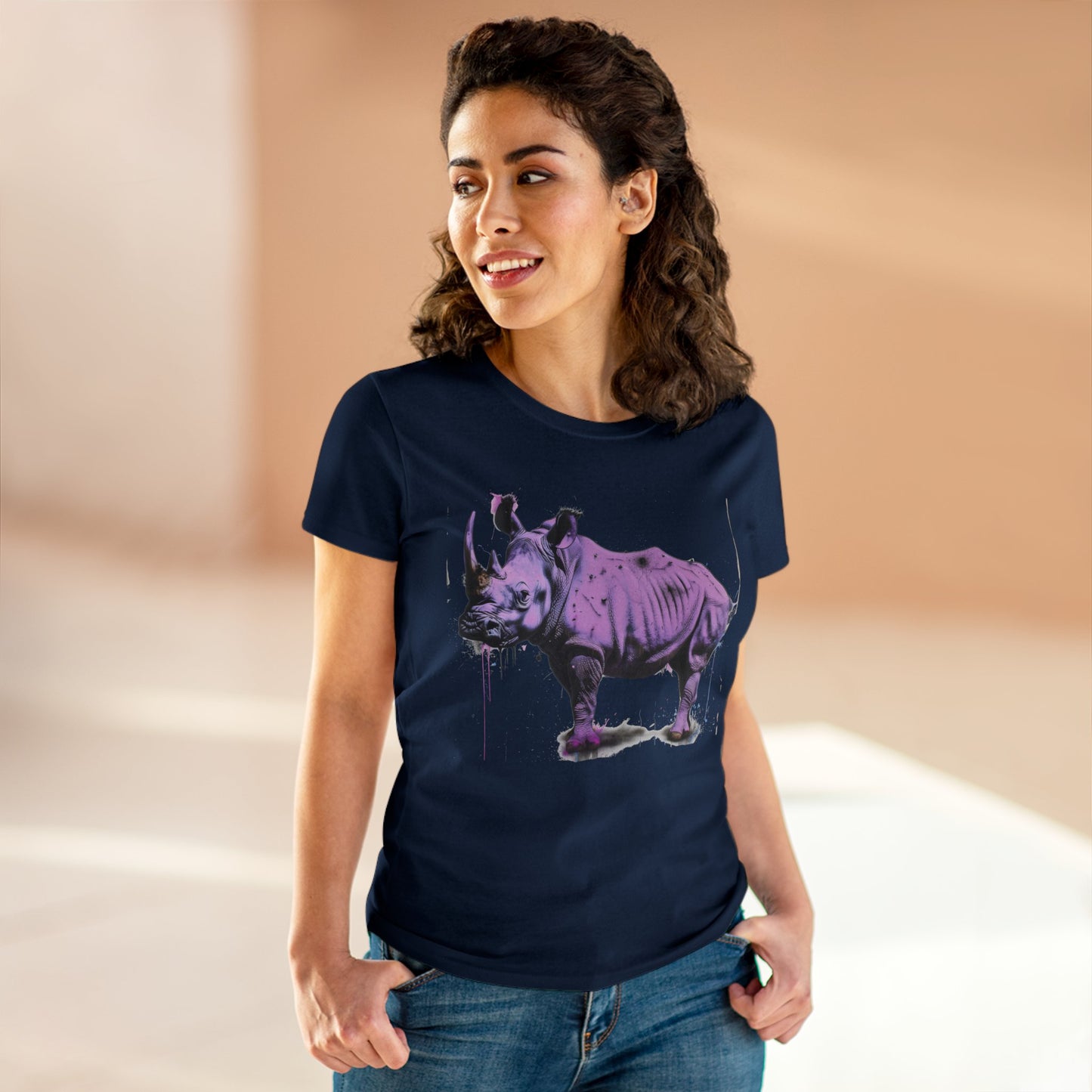 Purple Rhino - Women's Midweight Cotton Tee