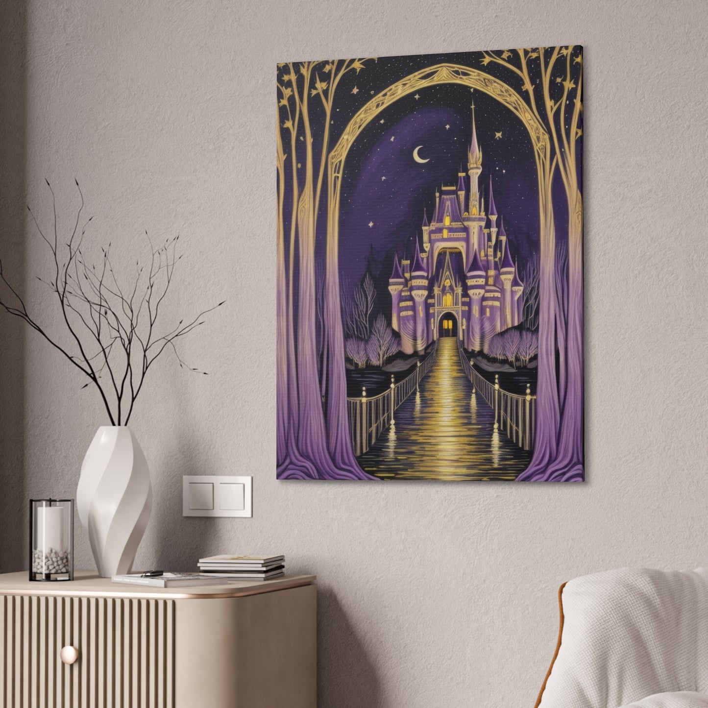 Purple Castle - Canvas Stretched, 0.75"