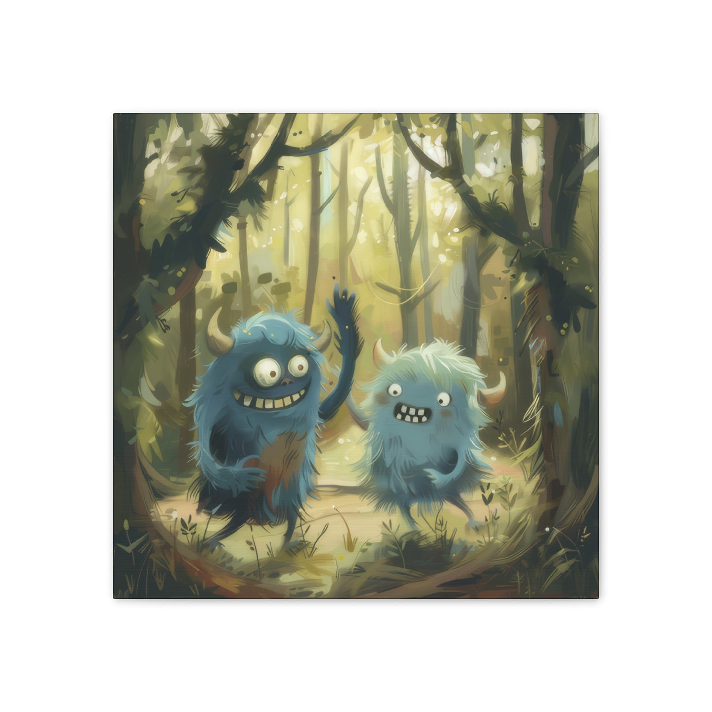 Happy Monsters - Canvas Stretched, 0.75"