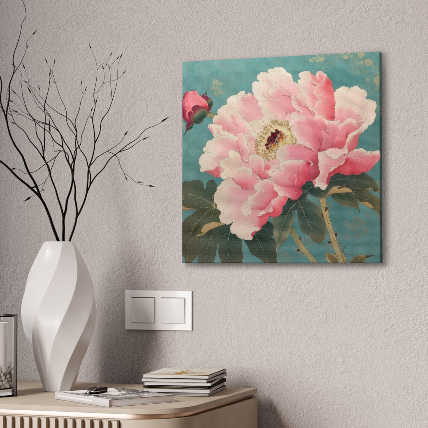 Peony - Canvas Stretched, 0.75"