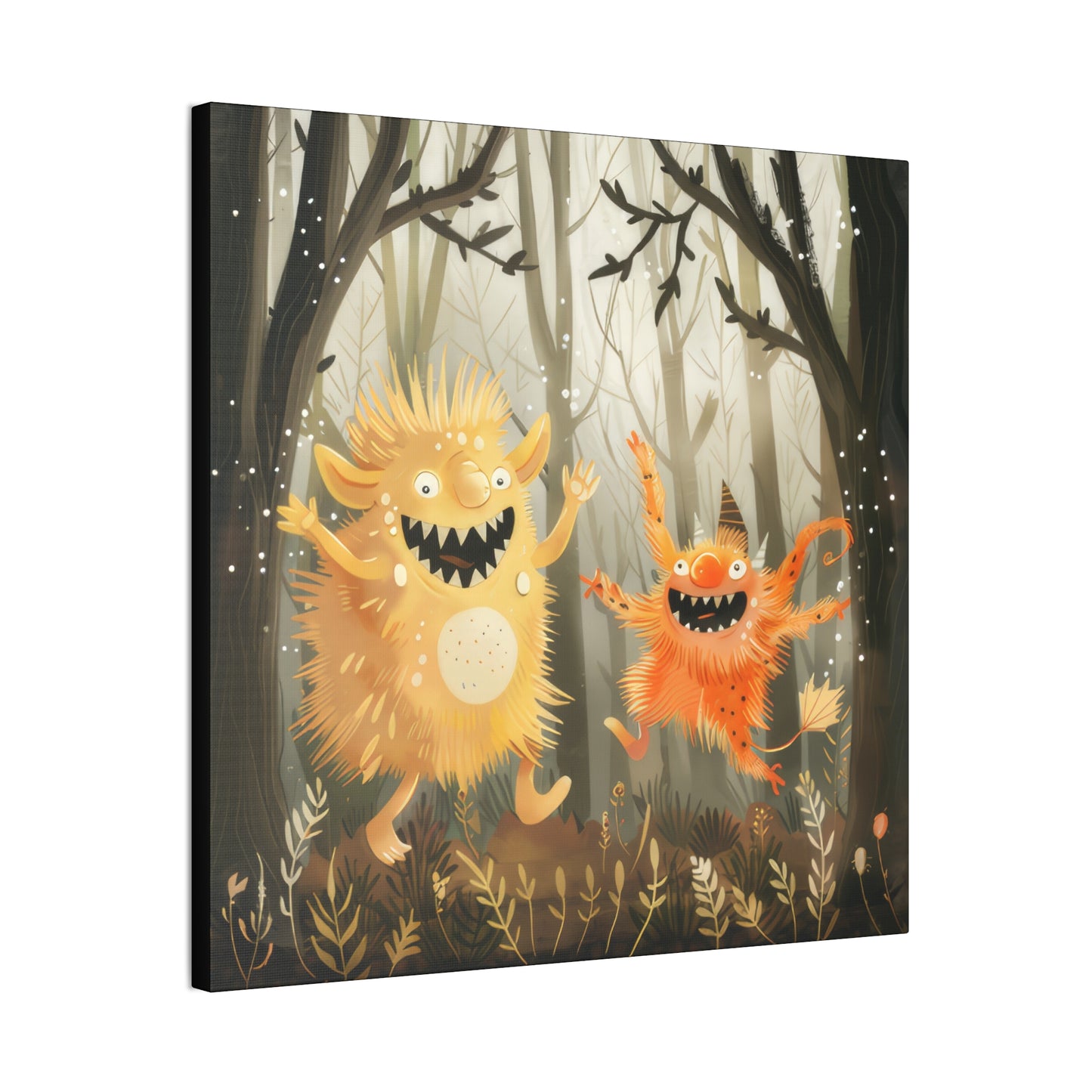 Happy Monsters - Canvas Stretched, 0.75"