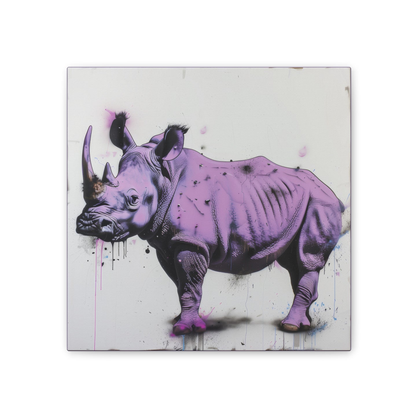 Purple Rhino - Canvas Stretched, 0.75"