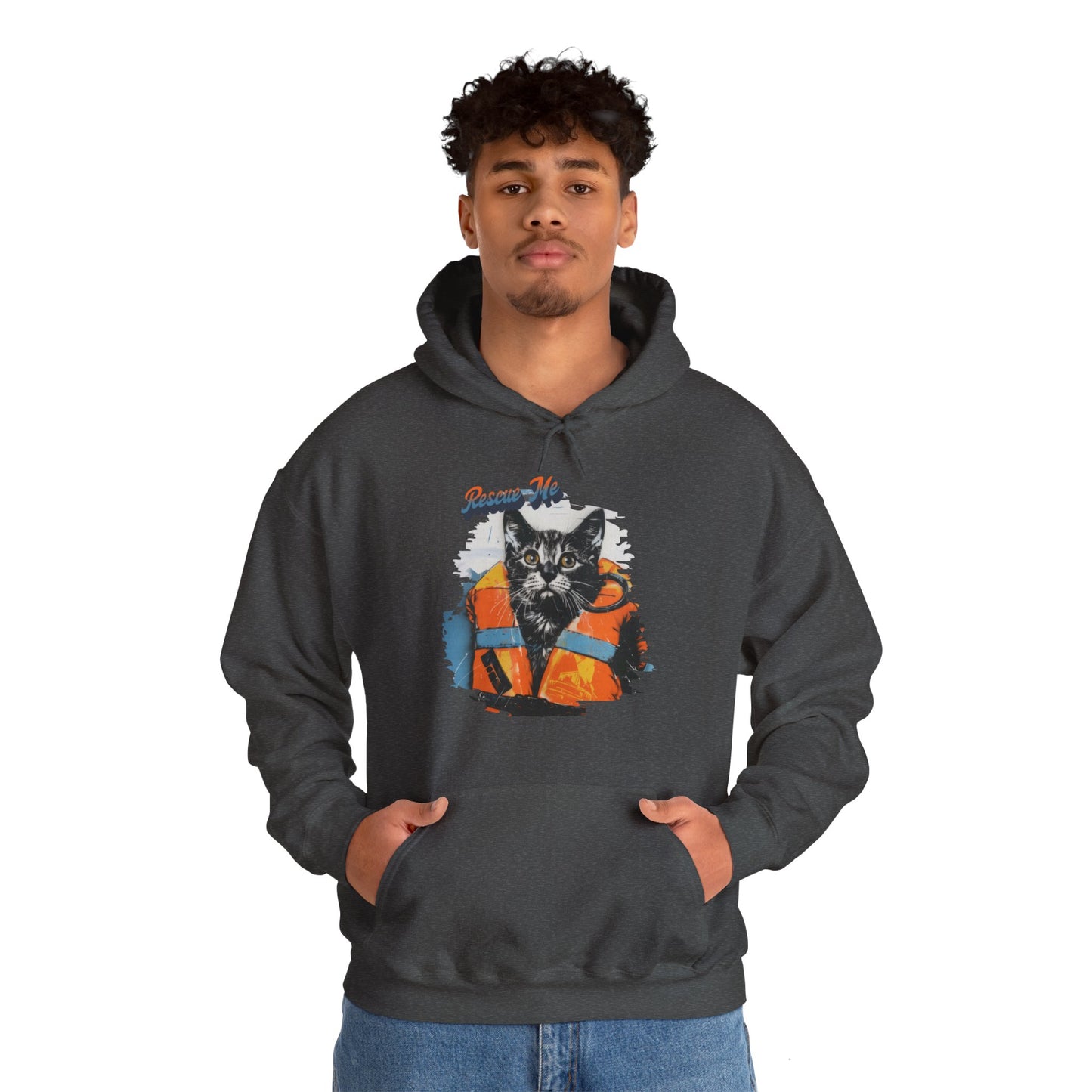 Rescue Cat - Unisex Heavy Blend™ Hooded Sweatshirt