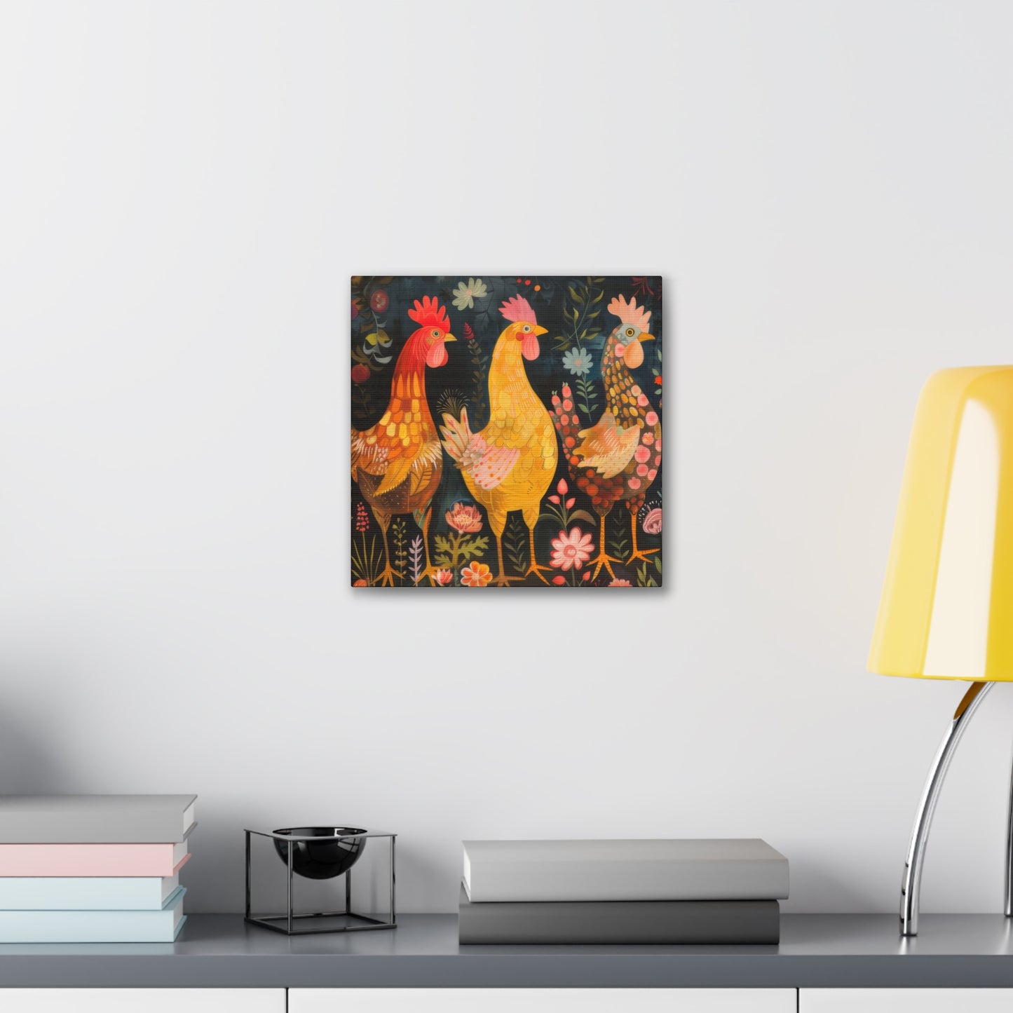 Chickens - Canvas Stretched, 0.75" - Canvas Stretched, 0.75"