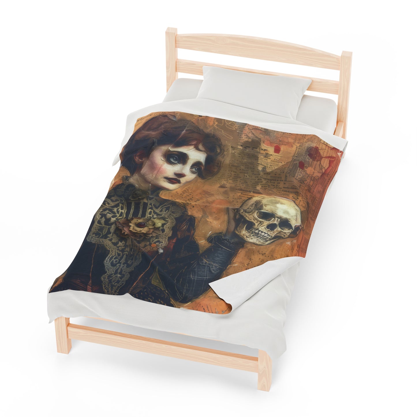 Her Skull - Velveteen Plush Blanket