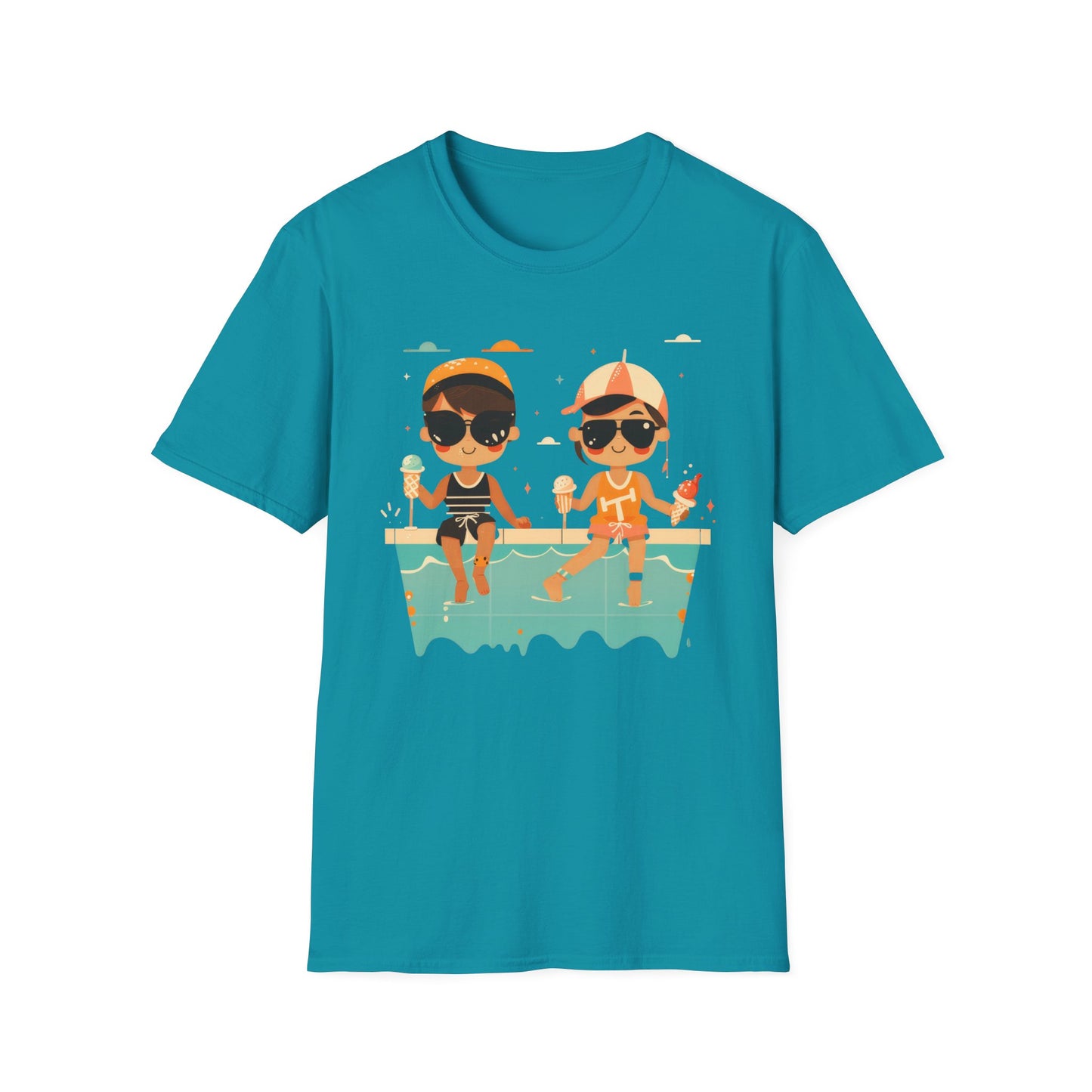 Poolside Ice Cream - Unisex Softstyle T-Shirt