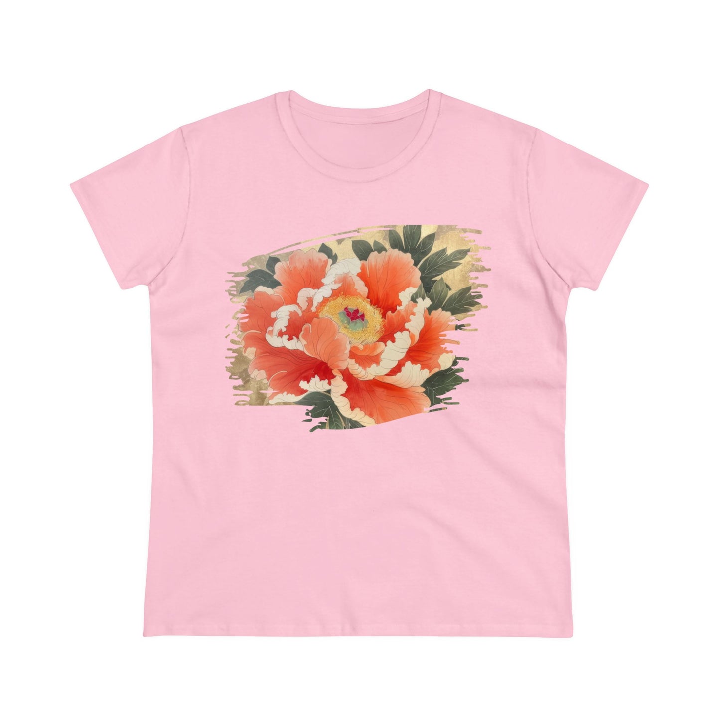 Peony - Flower - Women's Midweight Cotton Tee