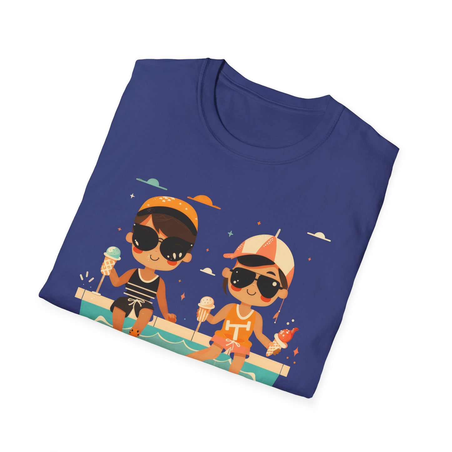 Poolside Ice Cream - Unisex Softstyle T-Shirt