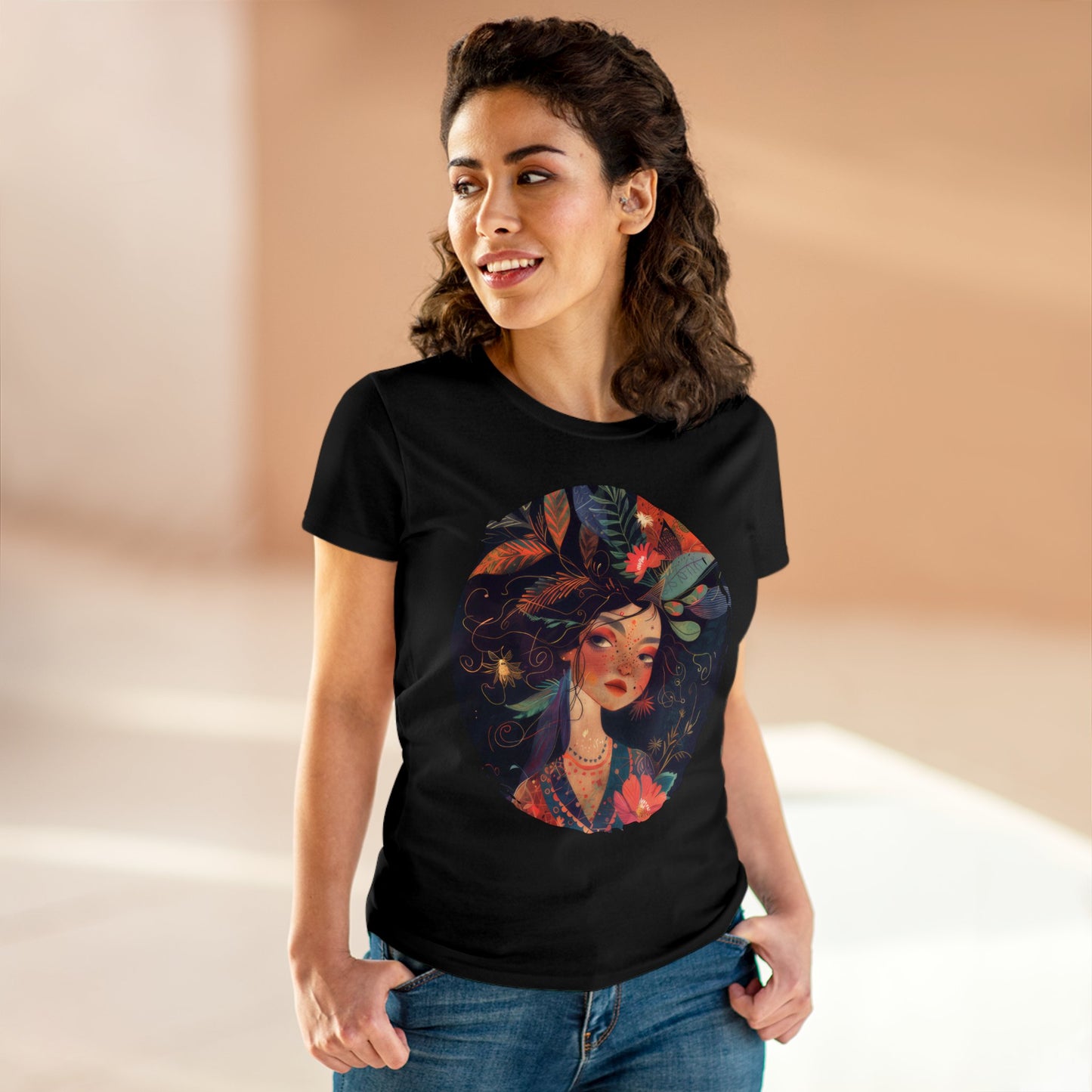 Flower Girl - Women's Midweight Cotton Tee