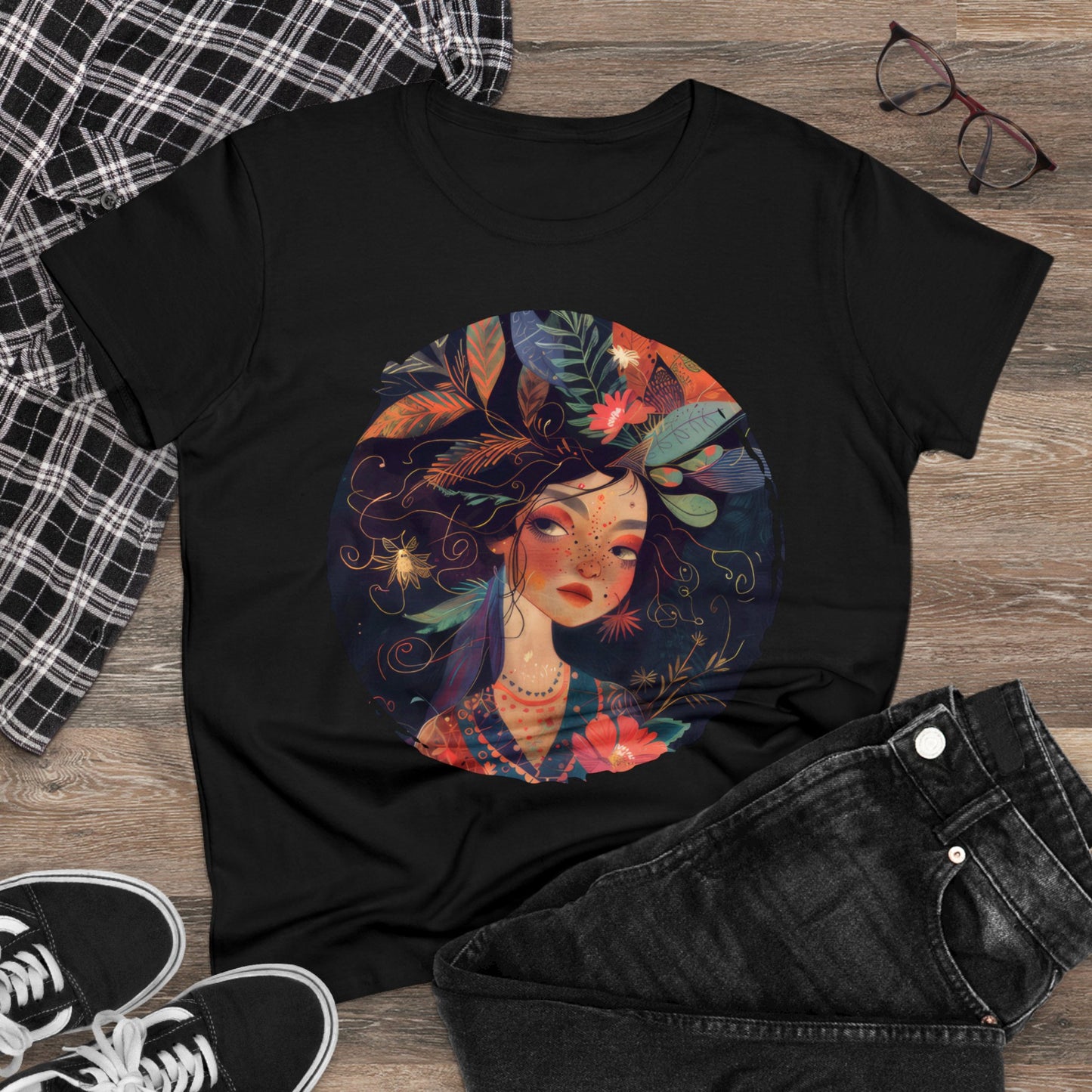 Flower Girl - Women's Midweight Cotton Tee