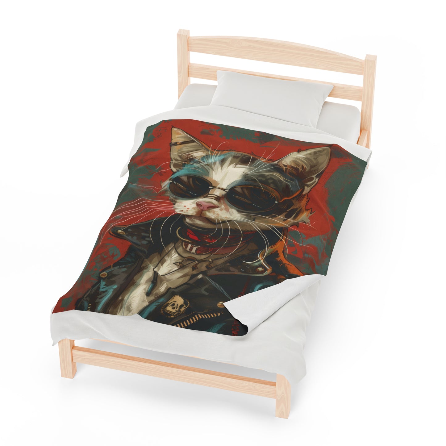 Mad Max Cat - Velveteen Plush Blanket