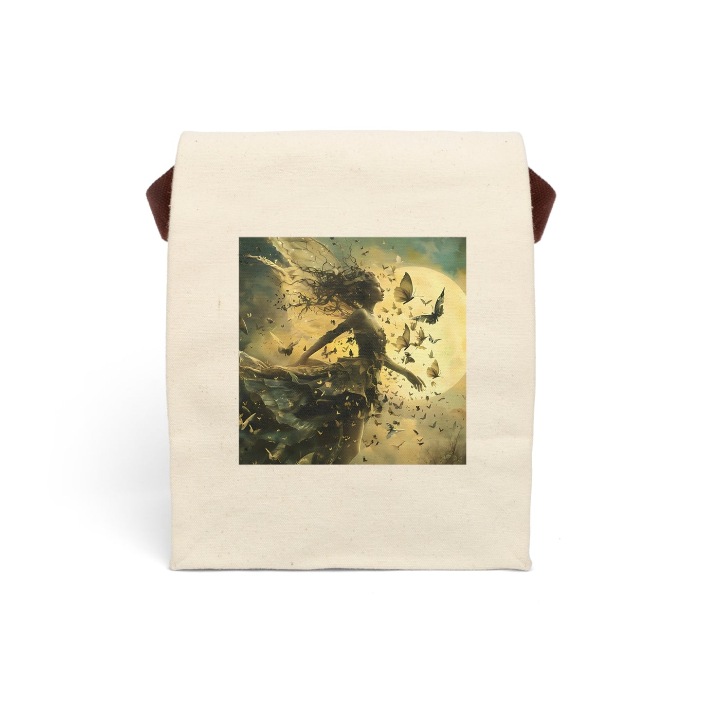 Fairy & Butterflies - Canvas Lunch Bag With Strap