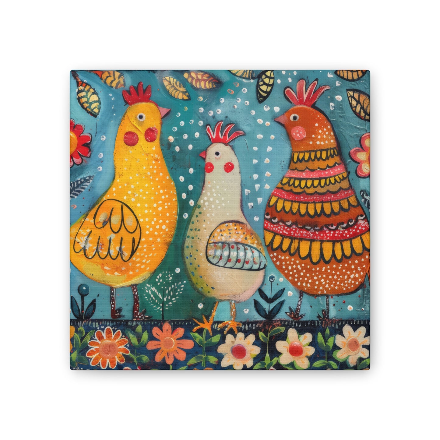 Chickens - Canvas Stretched, 0.75" - Canvas Stretched, 0.75"