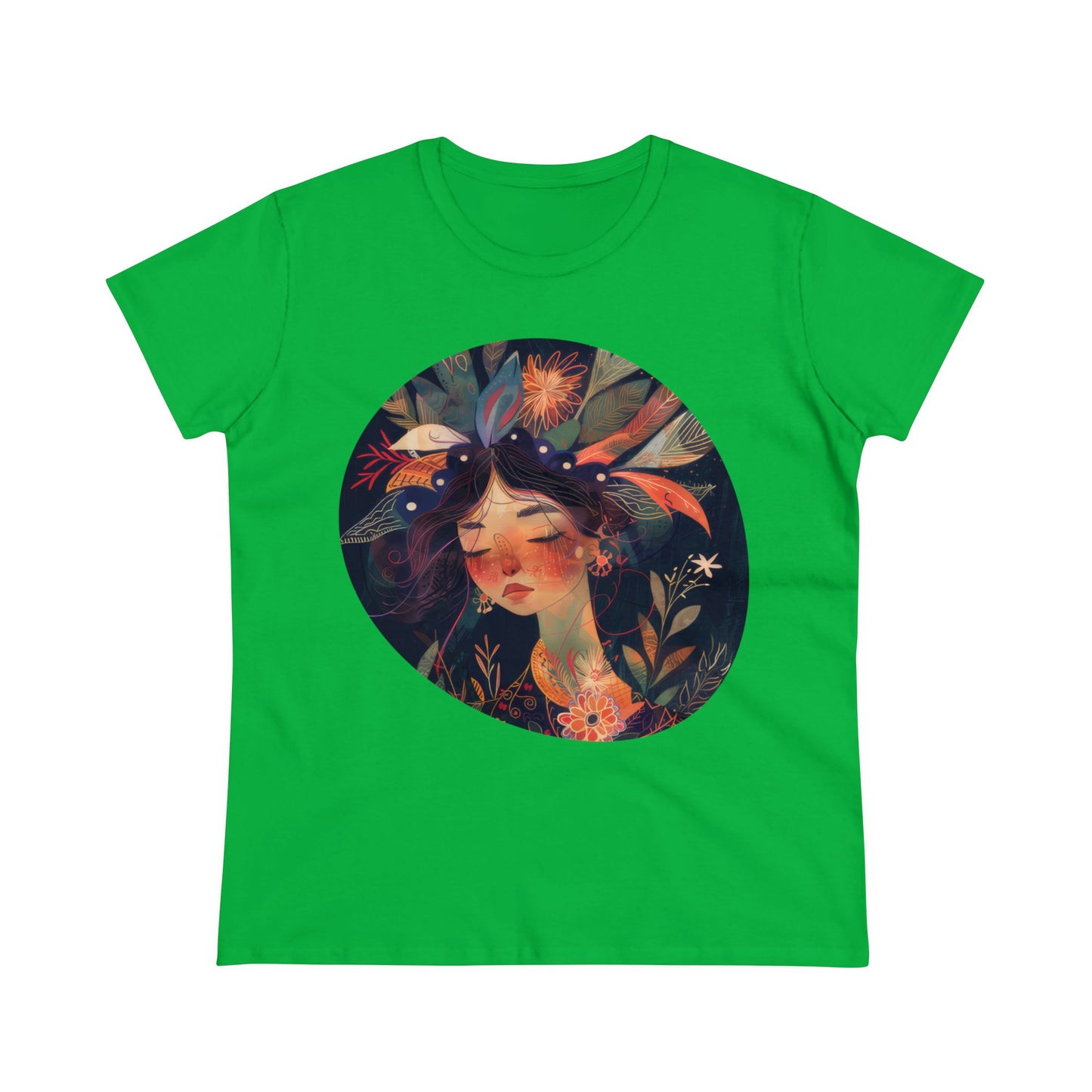 Flower Girl - Flowers - Women's Midweight Cotton Tee