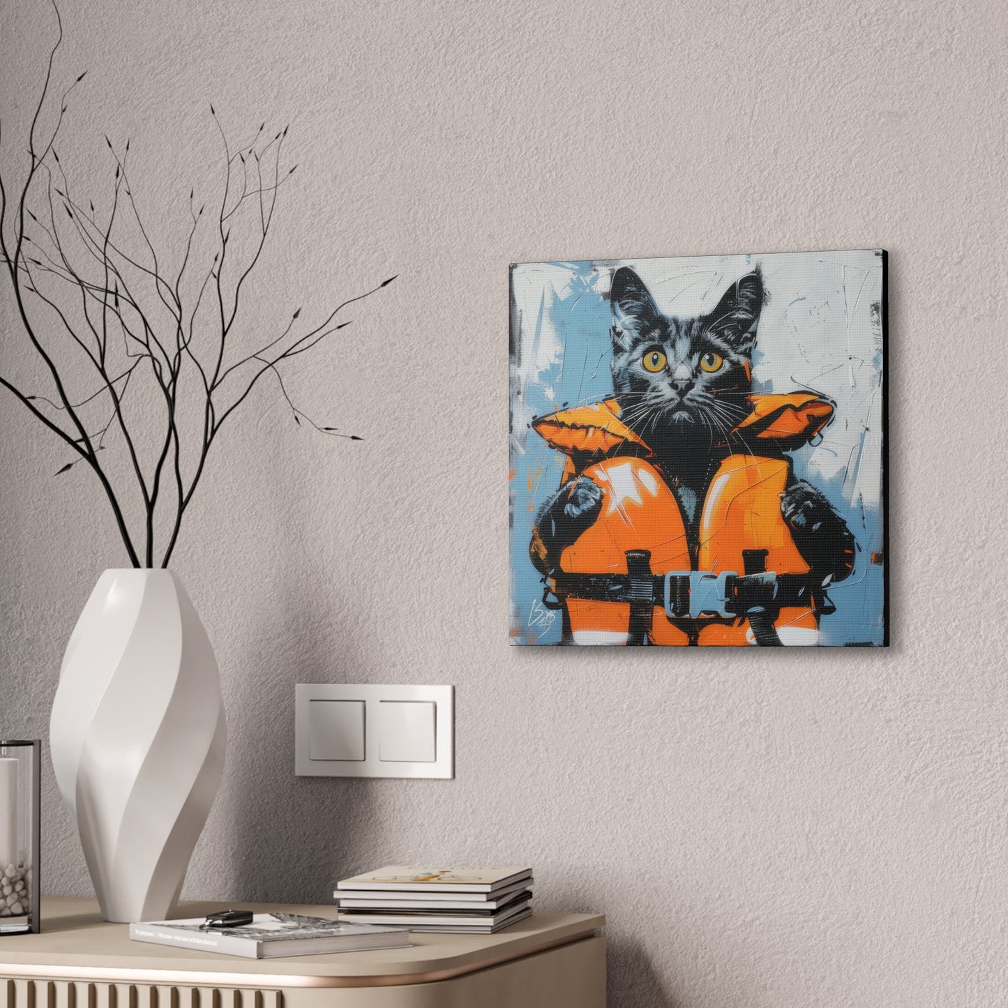 Rescue Cat - Canvas Stretched, 0.75"