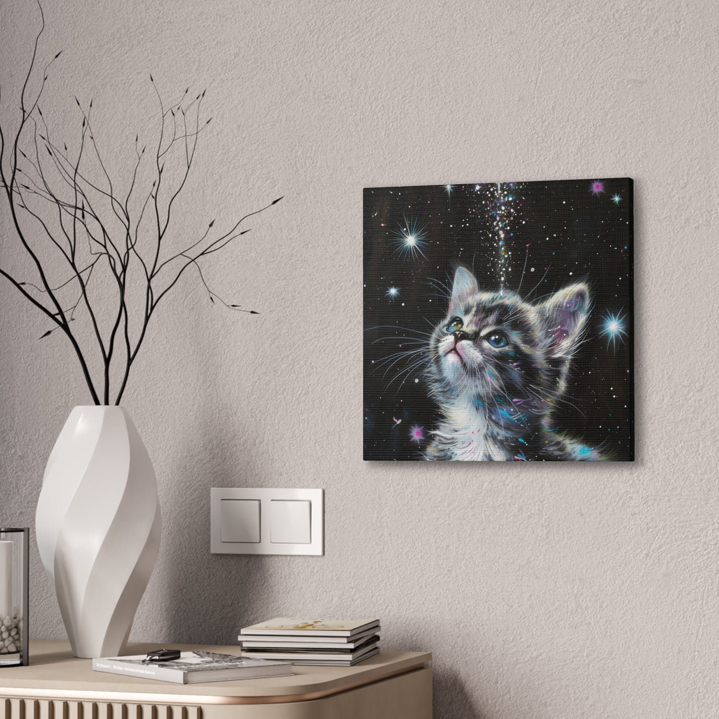 Sparkly Kitten - Canvas Stretched, 0.75" - Canvas Stretched, 0.75"