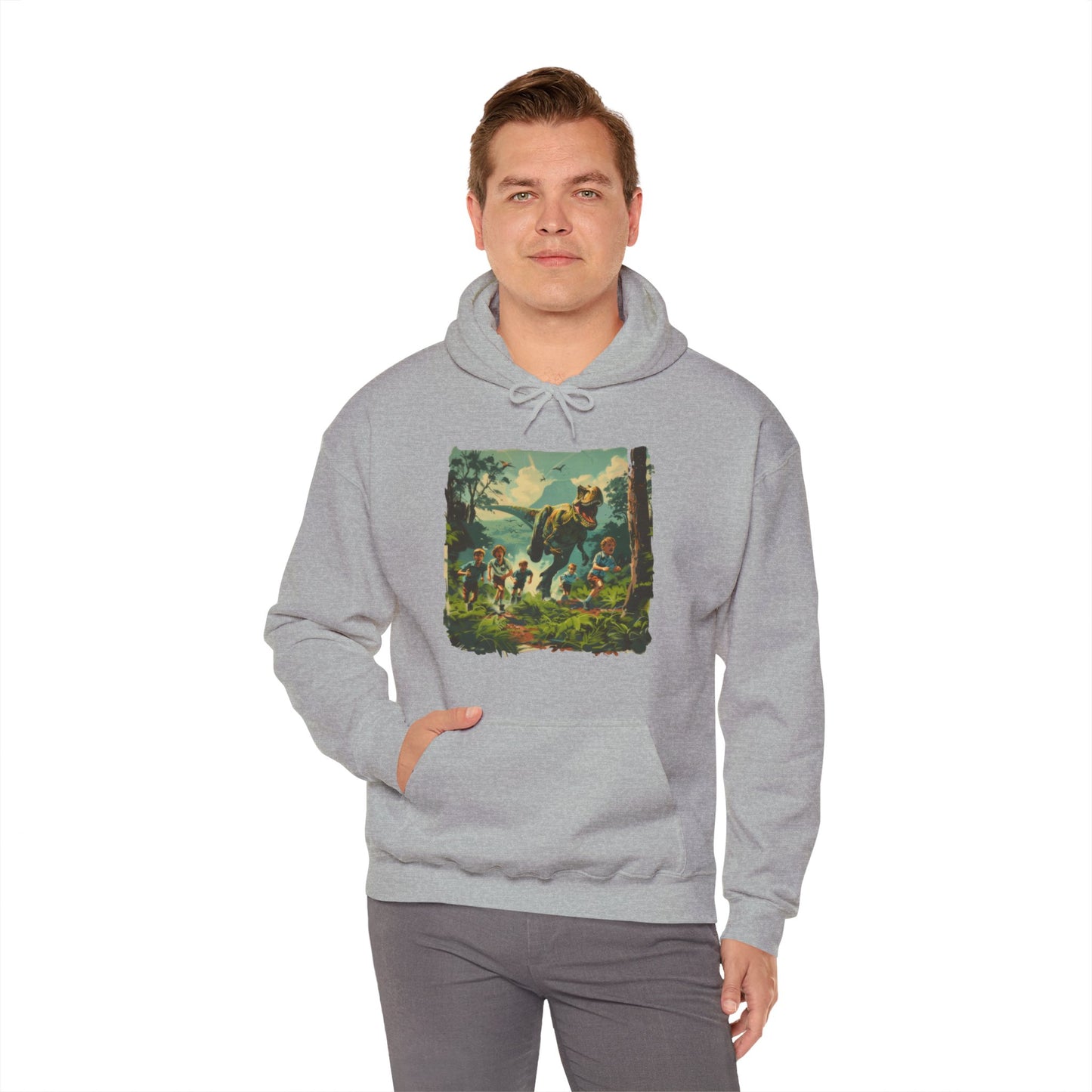 Dinosaur Chase - Unisex Heavy Blend™ Hooded Sweatshirt