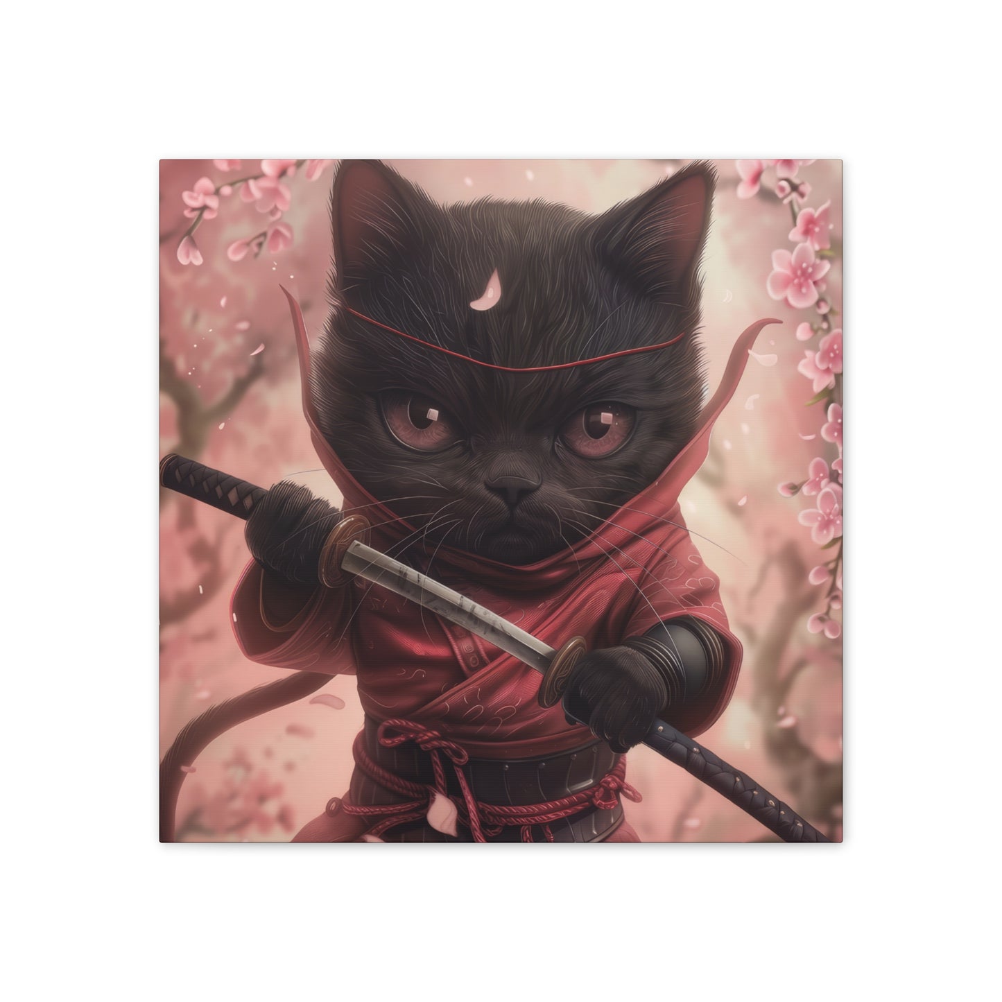 Ninja Kitty - Canvas Stretched, 0.75"